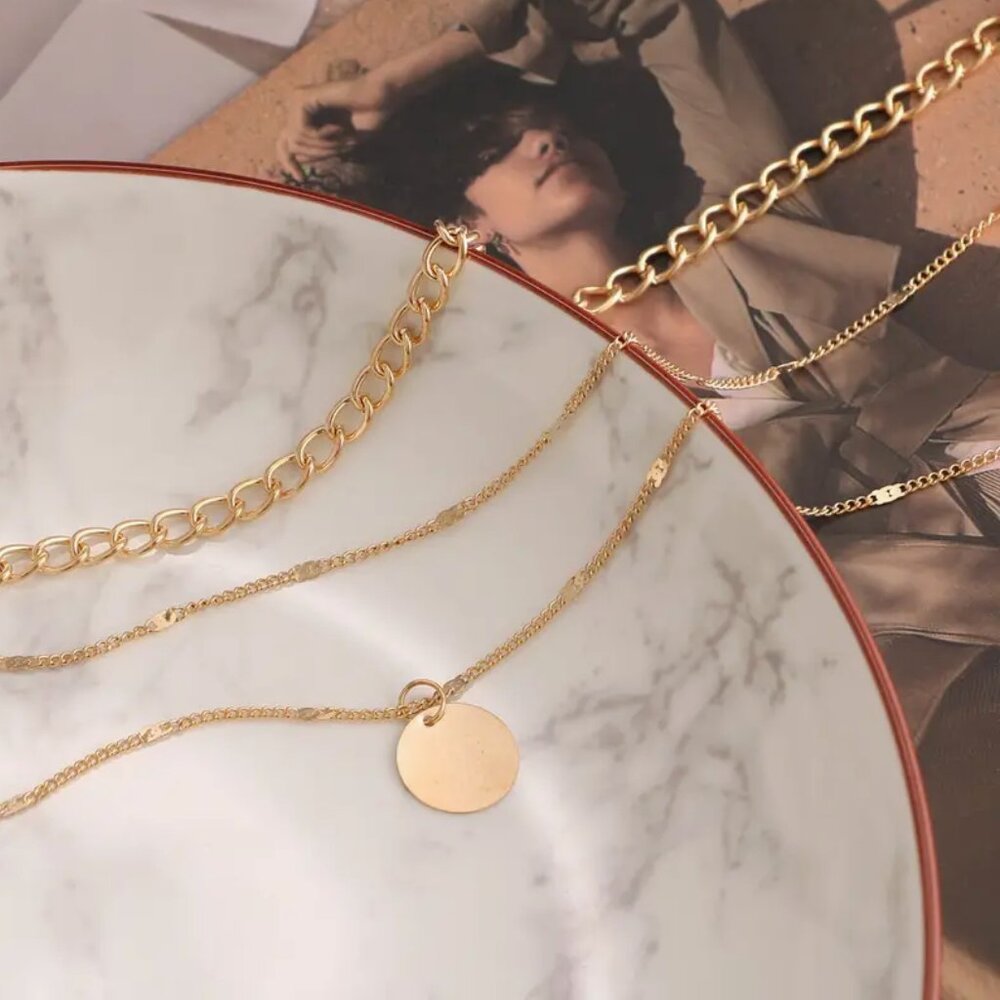 14K Gold Filled Layering Pendent Necklace - Picture 4 of 5
